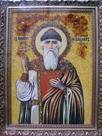 Именные иконы из янтаря