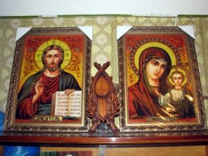 Заказать свадебные иконы из янтаря