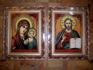 Продажа свадебных икон из янтаря