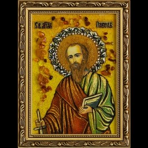 Икона из янтаря Св. Павла