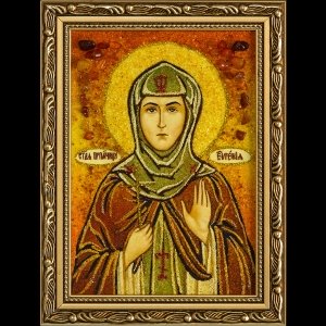 Икона из янтаря Святой Евгении