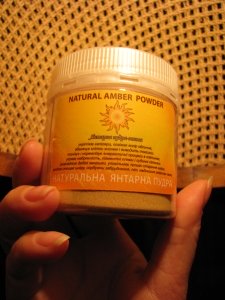 Натуральная янтарная пудра