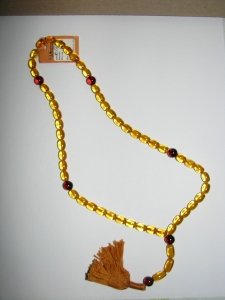 Христианские чётки из цельного калиброванного янтаря на 53 бусины