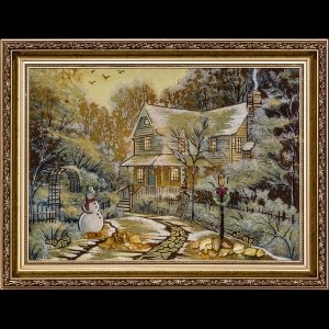 Картина Зимние домики