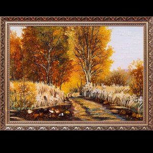 Картина осень в лесу