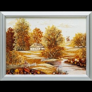 Картина из янтаря: Украинский пейзаж