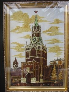 Вид Москвы. Спаская башня. 60x40 cm.