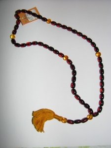 Христианские чётки из цельного калиброванного янтаря на 53 бусины